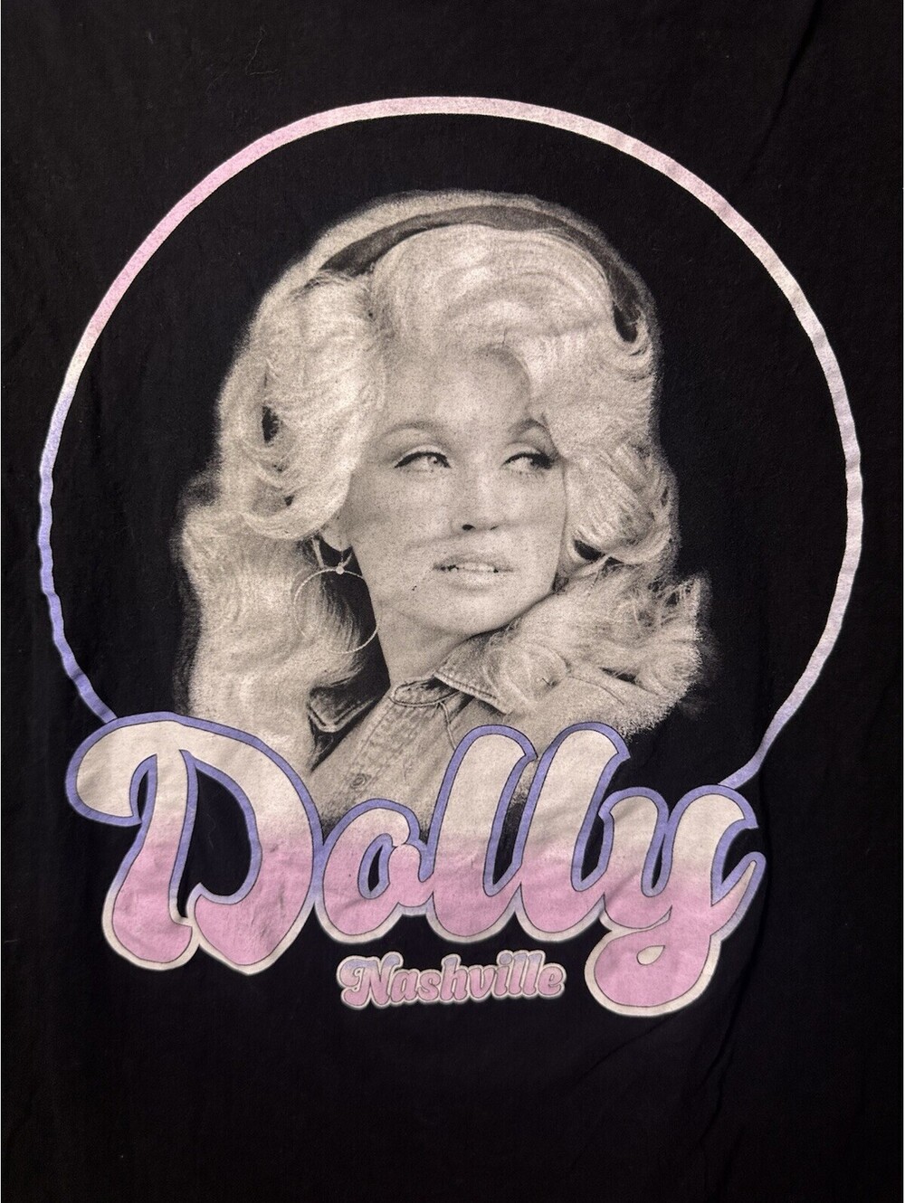 Dolly Parton Nashville T Shirt 3XL Black Country Music Graphic Tee Pink 3X